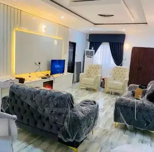Modern 7 Seater Living Room Fabric Made Royal Sofa Chair.