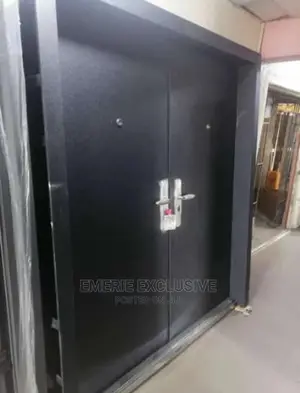 5ft Entrance Security Black Steel Door