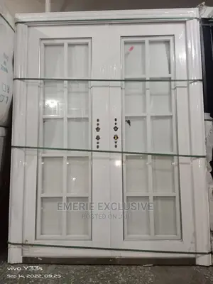5ft Copper Steel Glass Door With Royal Handle
