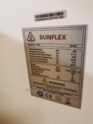 300w Sunflex Monocrystalline Panels