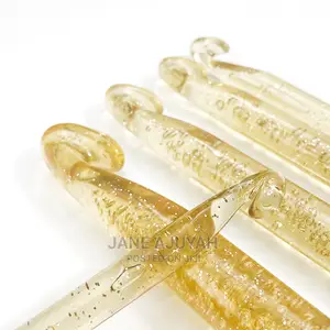 5pcs Set Large Size Transparent Craft Crochet Hook:12m-25mm
