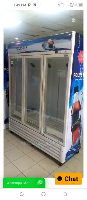 Display Refrigerator Show Glass Polystar,3 Doors,Fast Chill