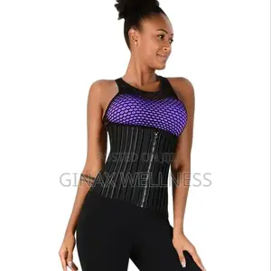 29 Steel Bone Waist Trainer With Zip and Hook (Latex)