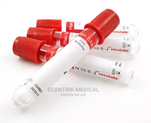 Plain Red Vacuum Blood Collection Tube