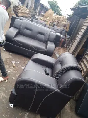7 Seaters Brown Leather Sofa Sets