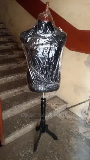 Male Dressform With Adjustable Height and Tripod Wooden Stan