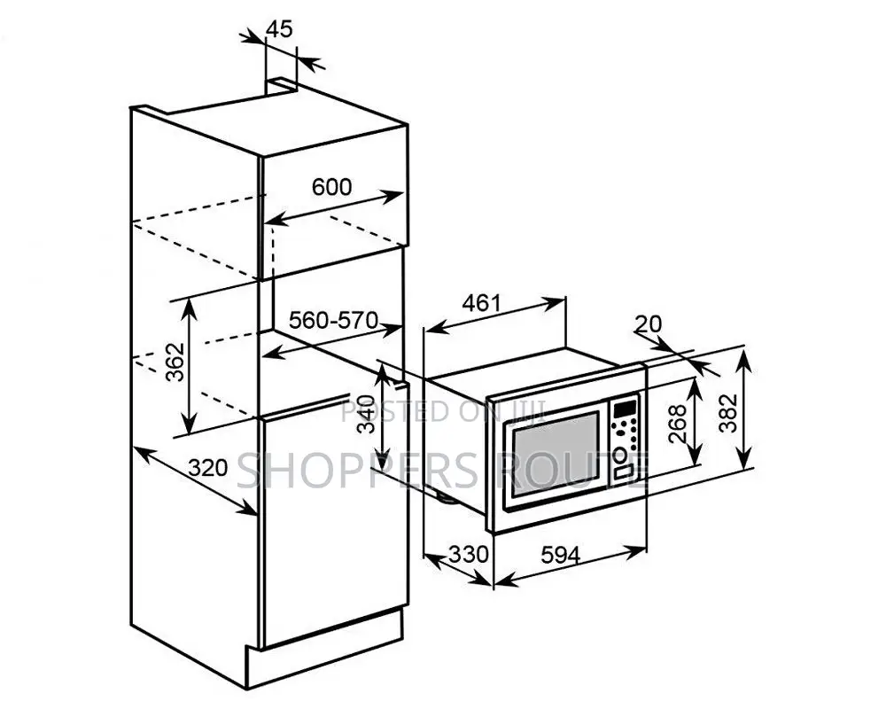 Baumatic Built in Microwave - Stainless Steel.