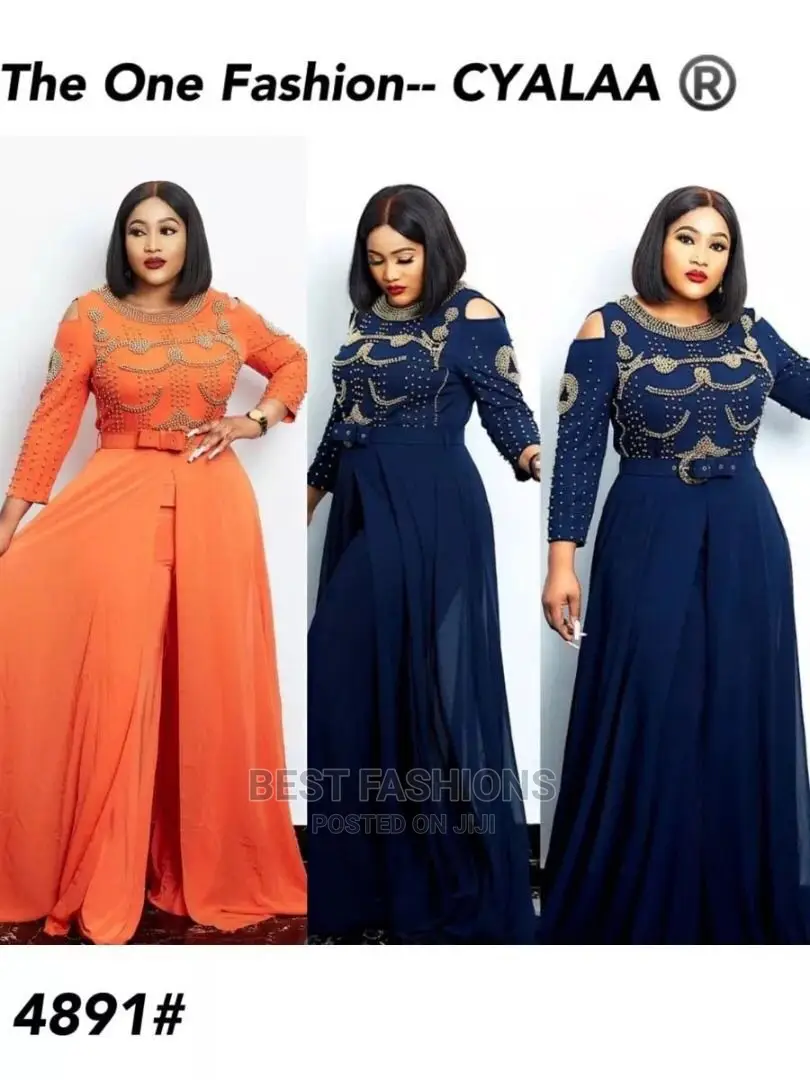 Ladies Long Chiffon Dinner Gown