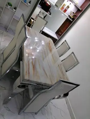 Marble Dining Table 6chiars