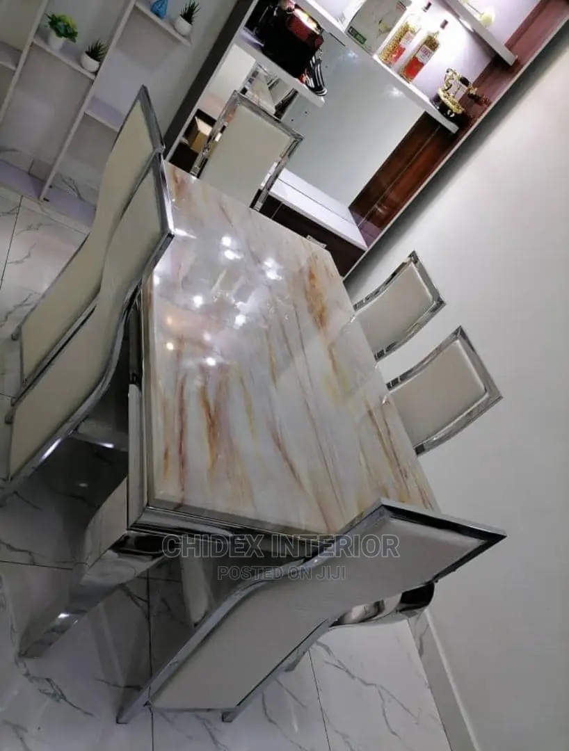 Marble Dining Table 6chiars