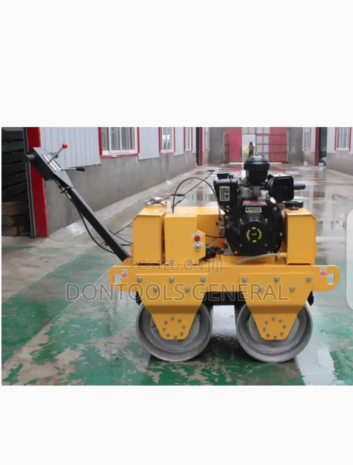 Double Drum Walk Behind Vibratory Roller Road Compactor