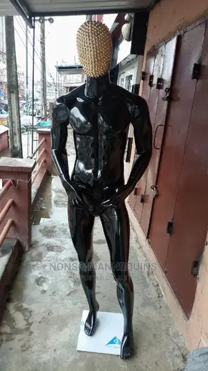 Huge Fibre Male Glossy Black With Studed Gold Face