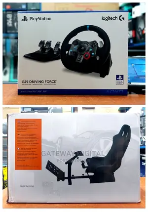 Logitech G29 And Racing Chair Combo With Monitor Hanger