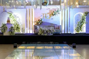 Wedding Decoration. Hall Decor Florals Photo Area