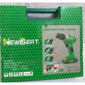 Newbeat Cordless Rechargeable Battery Drill 21v Two Battery