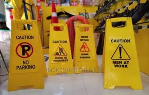 PLASTIC Yellow Caution Wet Floor Sign Board