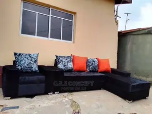 L- Shaped Fabric Sofa Available for Sale