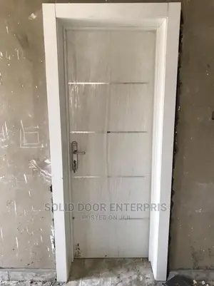 White HDF Door With Chrome Design for Sale