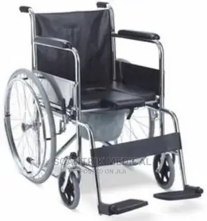 Medical Wheelchair With Commode Seat Cushion and Pot