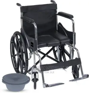 Light Weight Wheelchair With Commode Seat Cushion and Pot