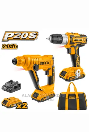 Lithium-ion Cordless 2 Pcs Combo Kit Rotary Hammer And Drill