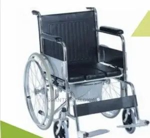 Manual Commode Wheelchair Mobility Aid Comfortable