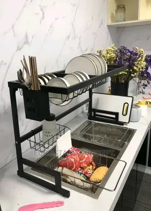 Black Colour Plate Rack