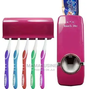 Automatic Toothpaste and Toothbrush Holder Set - Rosered