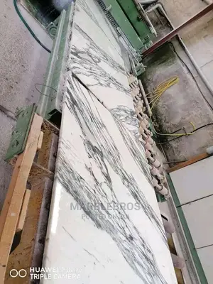 Italian White Links Marble Kitchen Top