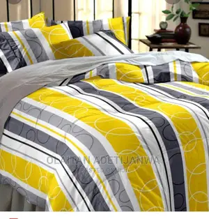 Yellow Stripe Design Bedding Set