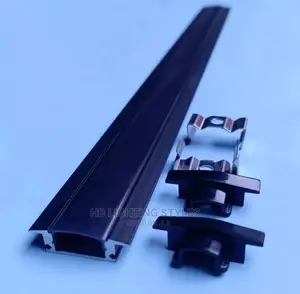 Black U/v/Yw Style Shaped Aluminium Led Profile