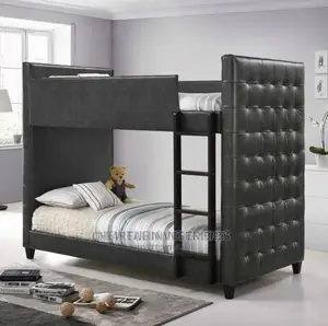 3ft by 6ft Solid Leather Bunk Bed