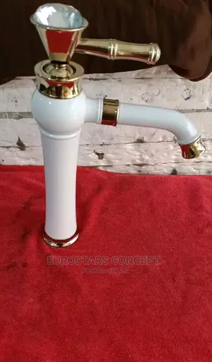 White an Gold Royal Basin Mixer Tap