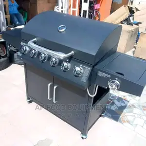 Black Color 6burner BBQ GRILLS.
