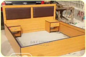 4 and Half Wooden Bed Frame With 2 Bedsides