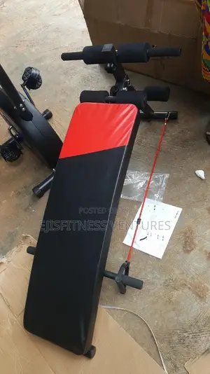 Situp Bench With Rope and Dumbells