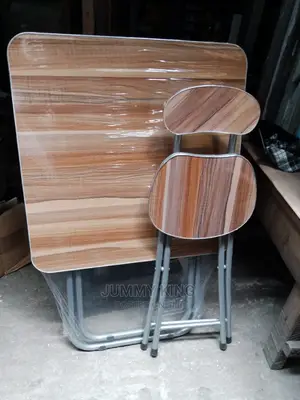 Adjustable Foldable Table And Chair - Wooden
