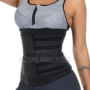Two Straps Latex Belt With Zip and Hook