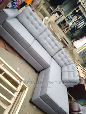 L Shaped Executive Grey Fabric Chair