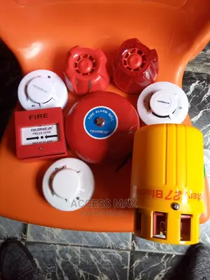 Alarm System Smoke Detector . Break Glass. Sounder Bell