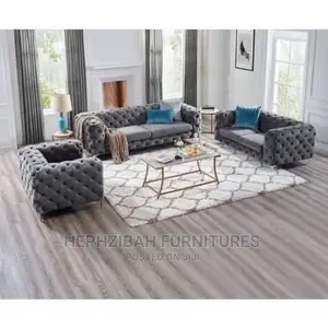 Grey Chesterfield Tufted Sofa