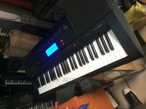 Featuring a 61 Key Piano Style Touch Sensitive Keyboard