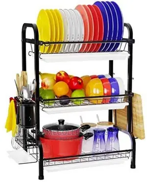 3 Layer Dish Plate Rack and Spice Rack