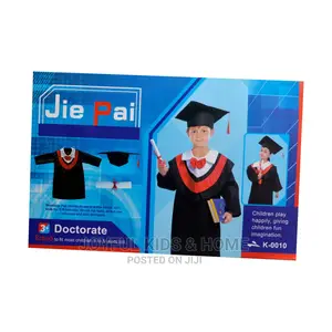 Unisex Academician’S Career Costume -Black, Red and White