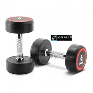 Round Head Rubber Dumbbell 7.5kg [Pair] D2250.7.5 PRO