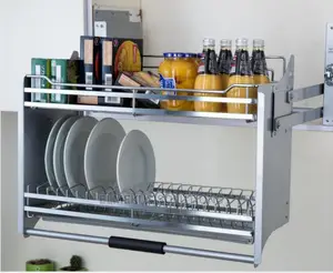 Pull Down Plate Rack (60/70/80/90cm)