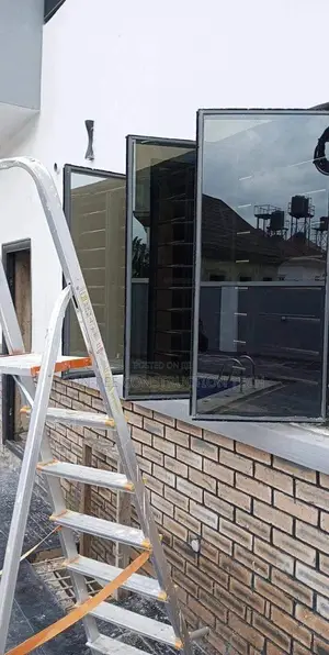 Grey Frameless Windows