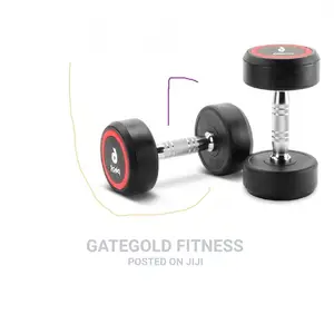 6kg Pro Round Head Rubber Dumbbell (Pair) – D2250.6