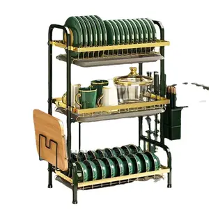 3 Tier Dish Rack Large Dish Drying Rack With Utensil Holder,