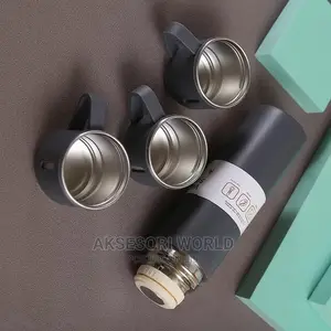 Vacuum Flask With 2 Cups Gift Set Souvenir Aksesori
